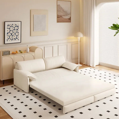 3-in-1-Schlafsofa mit seitlichem Stauraum, ausziehbares Queen-Schlafsofa, 66, samtbezogenes Loveseat-Bett
