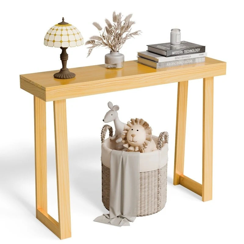 Mesa consola moderna de madera maciza para decorar la entrada o el pasillo