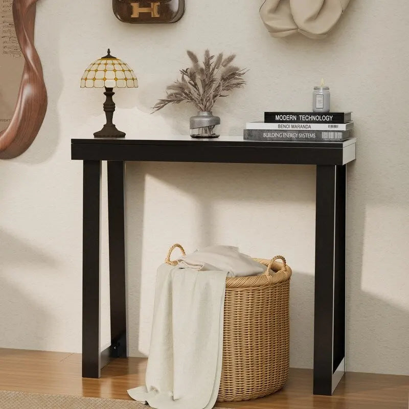 Mesa consola moderna de madera maciza para decorar la entrada o el pasillo