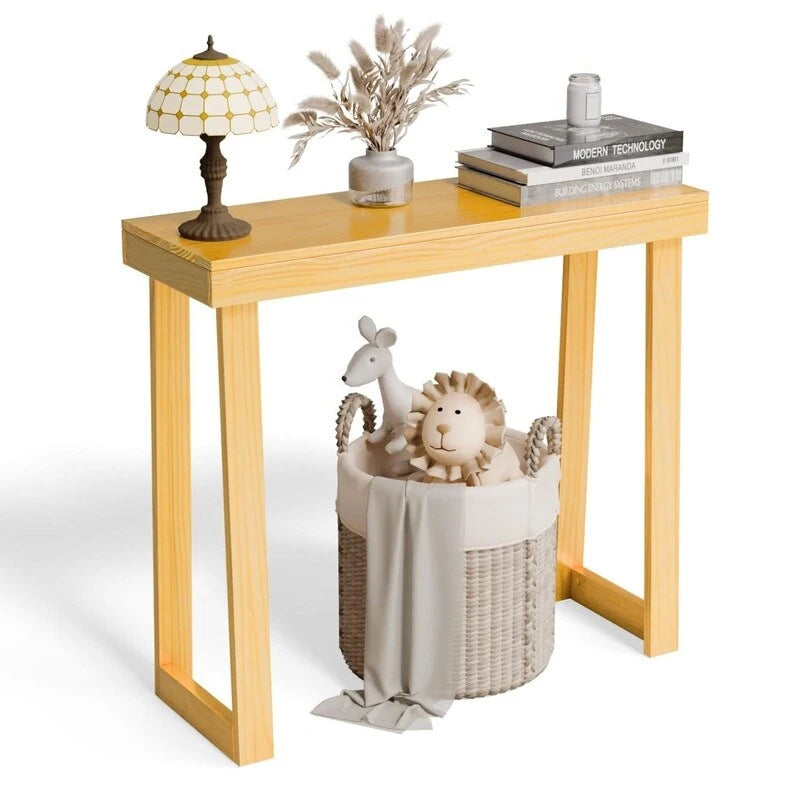 Mesa consola moderna de madera maciza para decorar la entrada o el pasillo