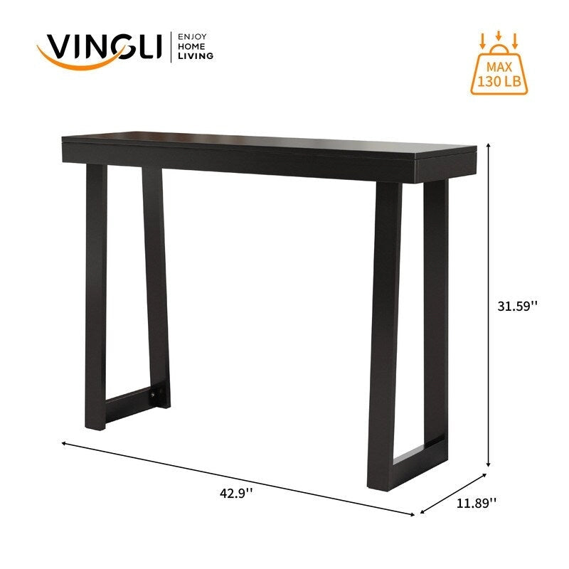 Mesa consola moderna de madera maciza para decorar la entrada o el pasillo