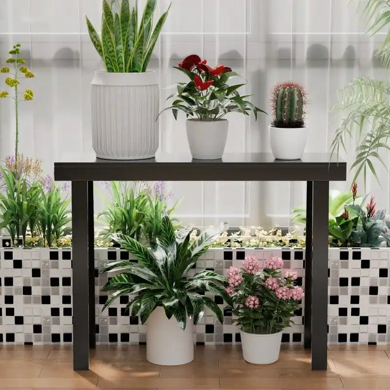 Mesa consola moderna de madera maciza para decorar la entrada o el pasillo