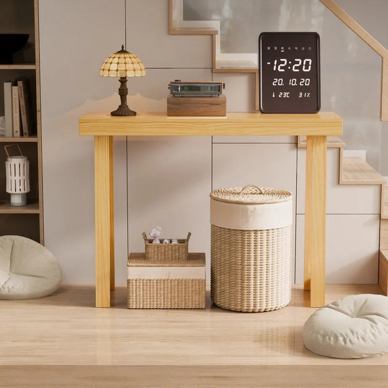 Mesa consola moderna de madera maciza para decorar la entrada o el pasillo