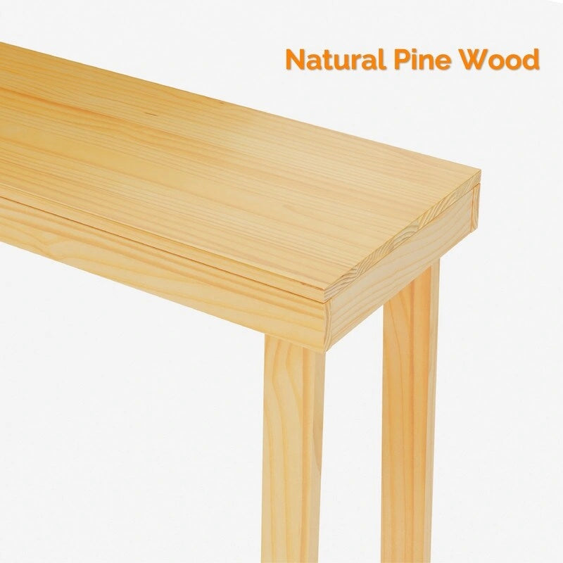 Mesa consola moderna de madera maciza para decorar la entrada o el pasillo