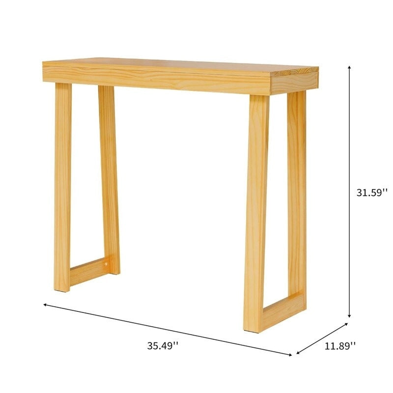 Mesa consola moderna de madera maciza para decorar la entrada o el pasillo