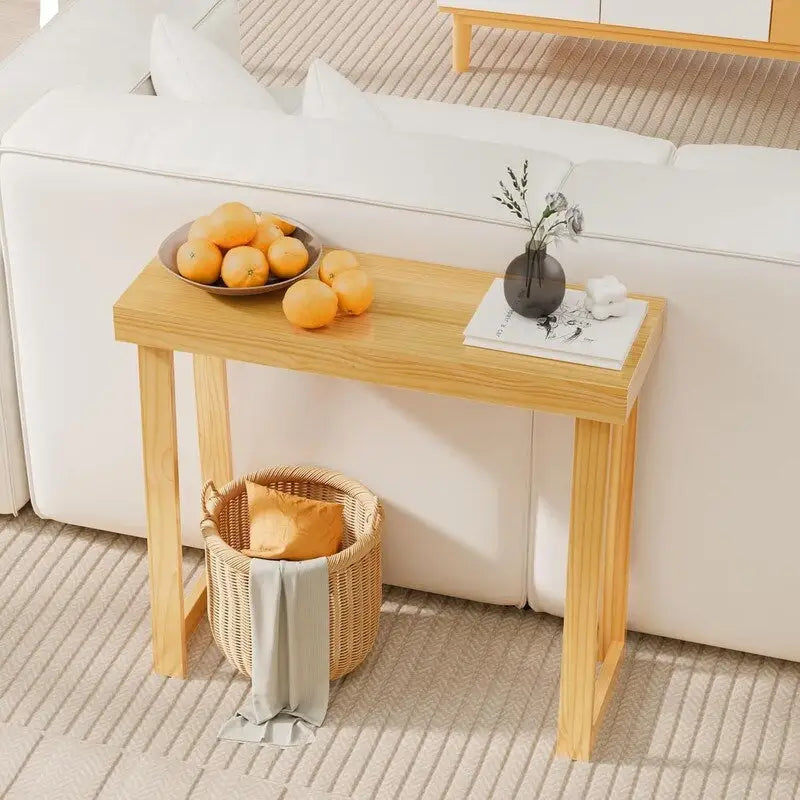 Mesa consola moderna de madera maciza para decorar la entrada o el pasillo