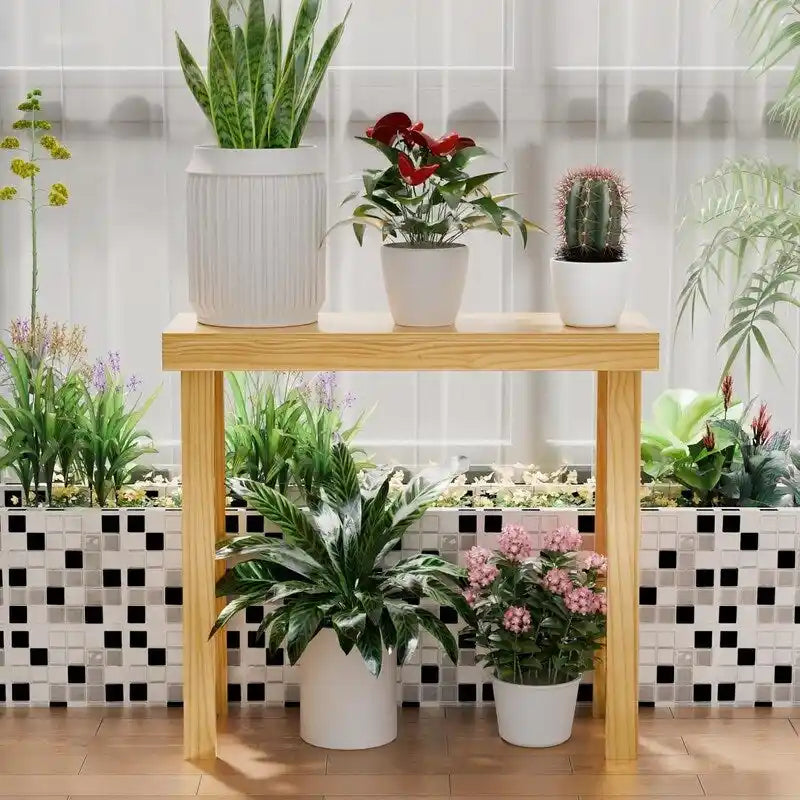 Mesa consola moderna de madera maciza para decorar la entrada o el pasillo