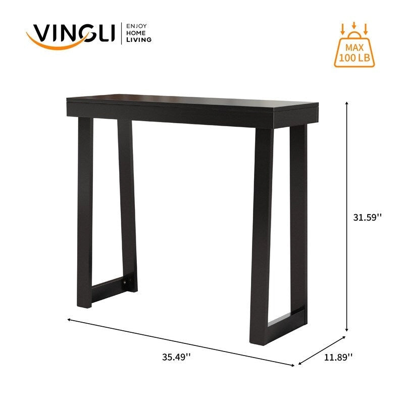 Mesa consola moderna de madera maciza para decorar la entrada o el pasillo