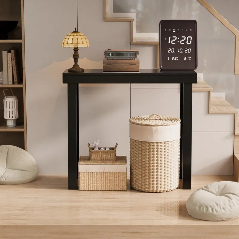 Mesa consola moderna de madera maciza para decorar la entrada o el pasillo