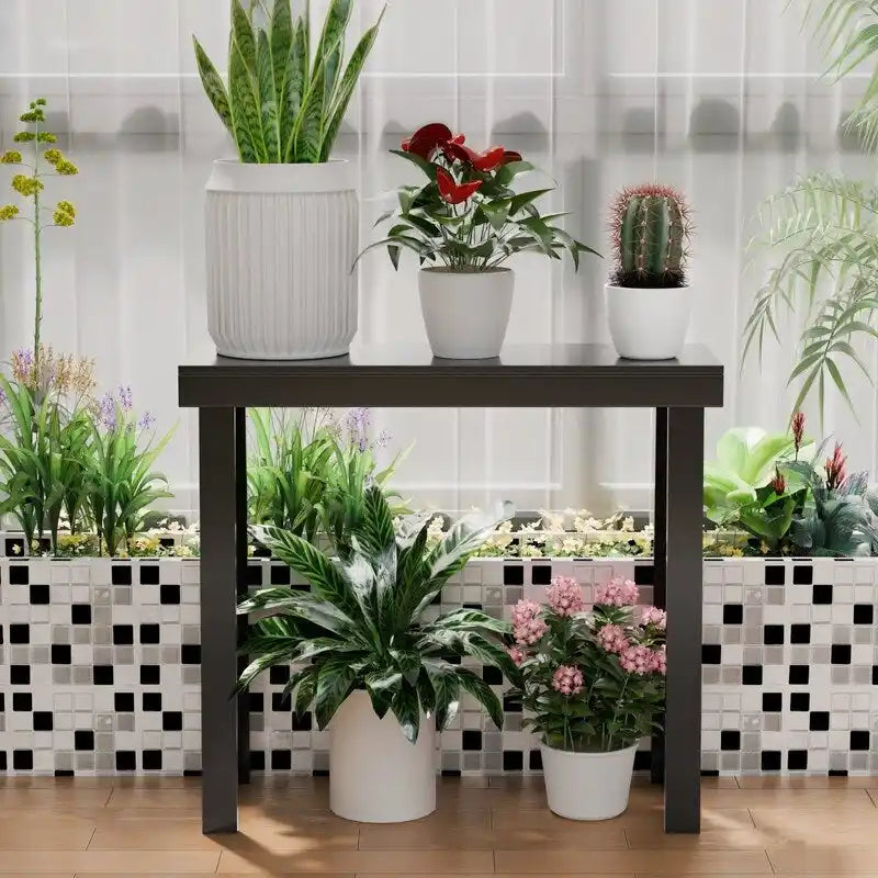 Mesa consola moderna de madera maciza para decorar la entrada o el pasillo