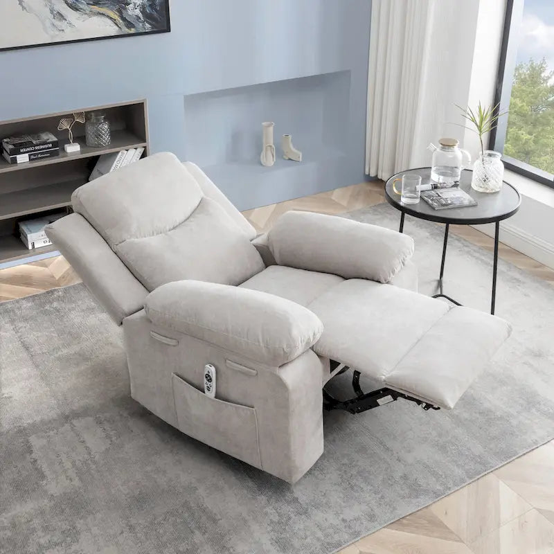 Sillón reclinable eléctrico con masaje y calefacción ajustables