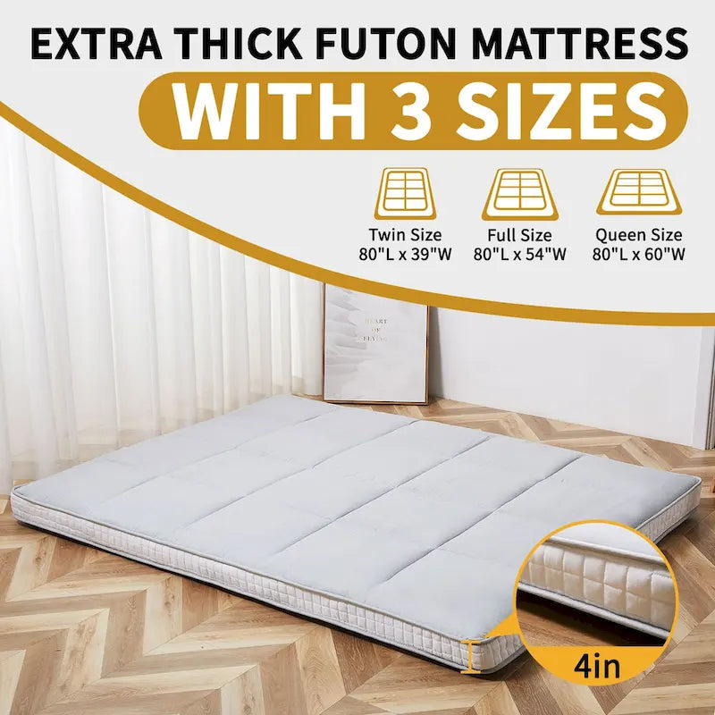 Japanische Rollmatratze (Futon) mit Aufbewahrungstasche