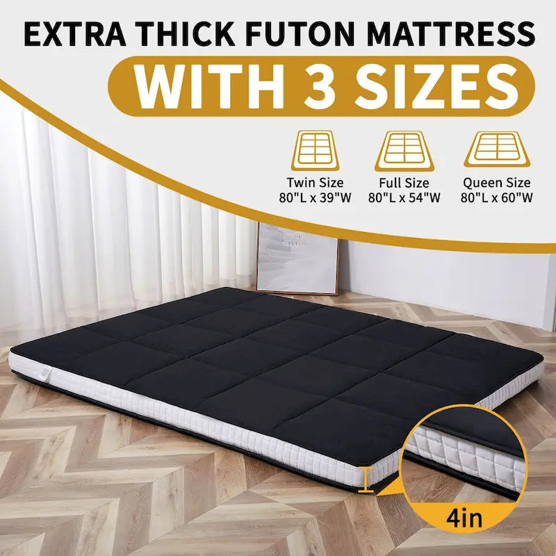 Japanische Rollmatratze (Futon) mit Aufbewahrungstasche