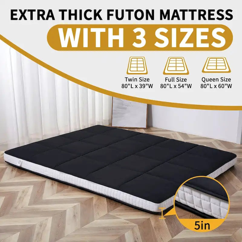 Japanische Rollmatratze (Futon) mit Aufbewahrungstasche