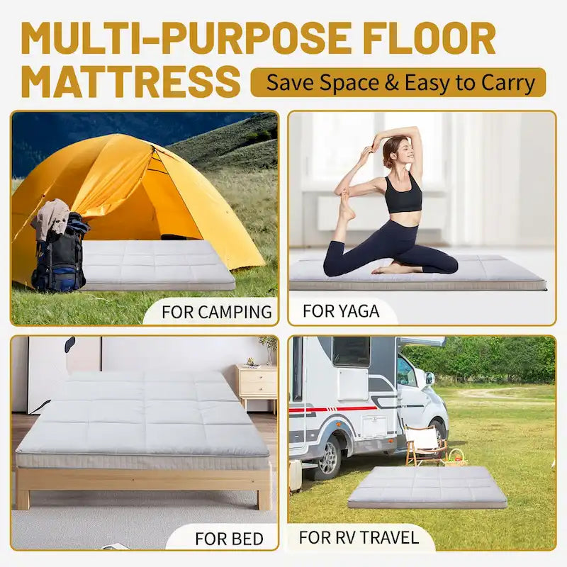Japanische Rollmatratze (Futon) mit Aufbewahrungstasche
