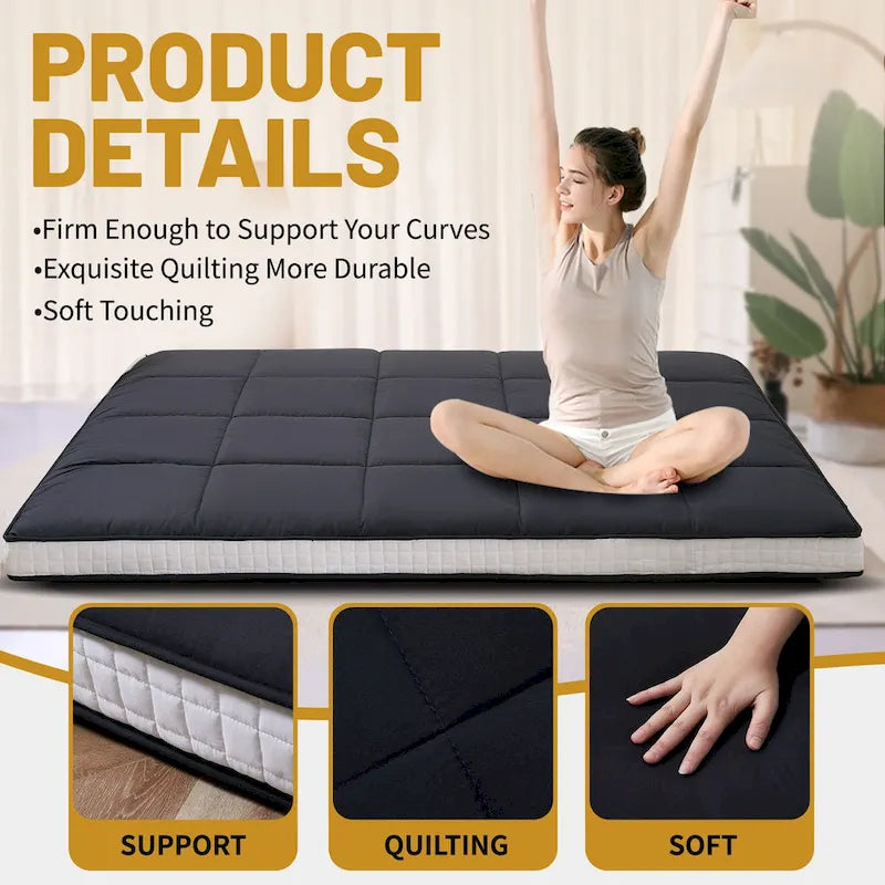 Japanische Rollmatratze (Futon) mit Aufbewahrungstasche