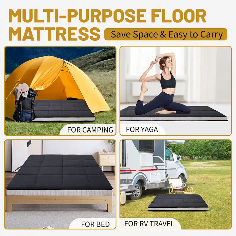 Japanische Rollmatratze (Futon) mit Aufbewahrungstasche