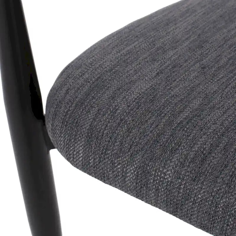 Chaises de salle à manger rembourrées style industriel moderne (lot de 2) avec structure en fer