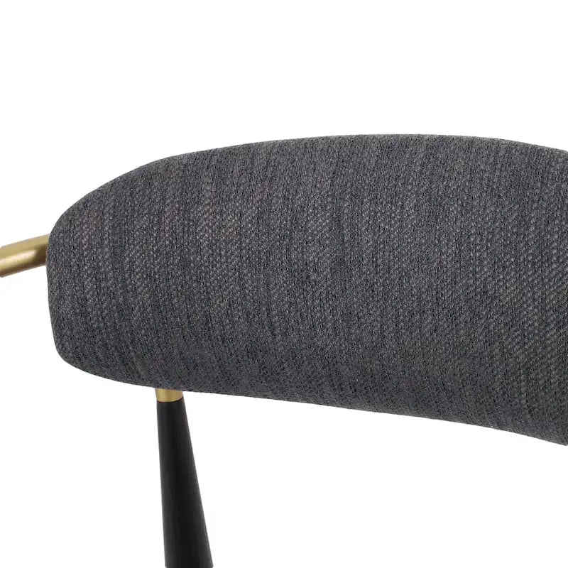 Chaises de salle à manger rembourrées style industriel moderne (lot de 2) avec structure en fer