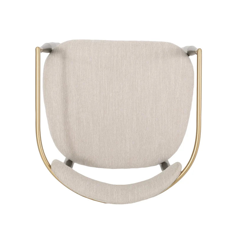 Chaises de salle à manger rembourrées style industriel moderne (lot de 2) avec structure en fer