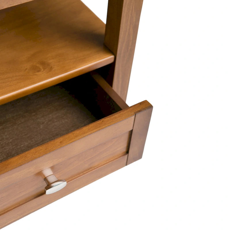 Mesa auxiliar rectangular de madera maciza de 20 pulgadas de ancho, estilo transicional - 20 pulgadas de ancho