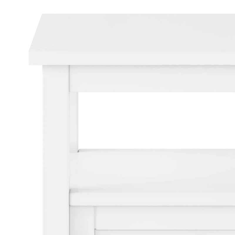 Mesa auxiliar rectangular de madera maciza de 20 pulgadas de ancho, estilo transicional - 20 pulgadas de ancho