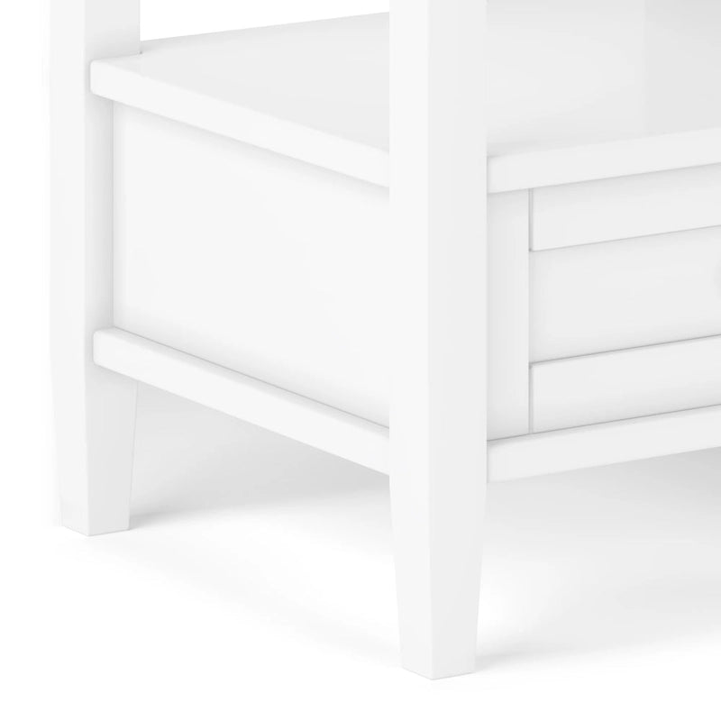 Mesa auxiliar rectangular de madera maciza de 20 pulgadas de ancho, estilo transicional - 20 pulgadas de ancho
