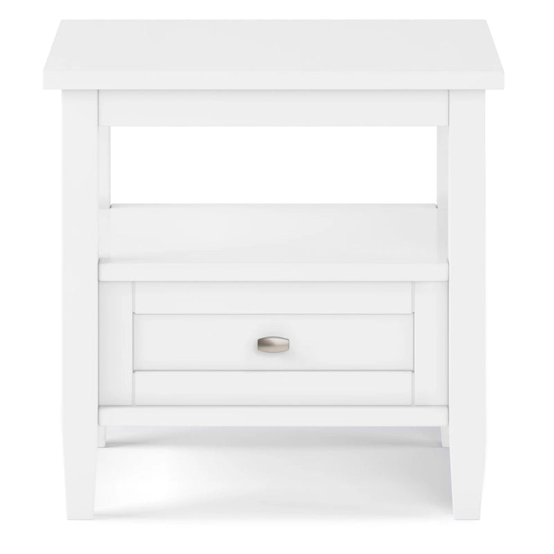 Mesa auxiliar rectangular de madera maciza de 20 pulgadas de ancho, estilo transicional - 20 pulgadas de ancho