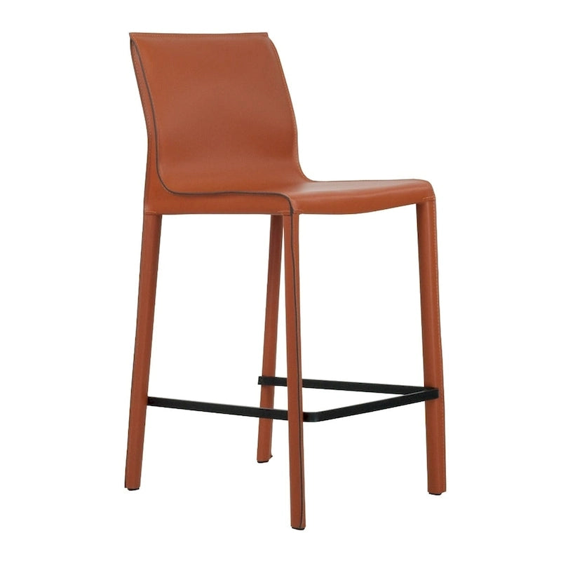 Taburete moderno de cuero para barra