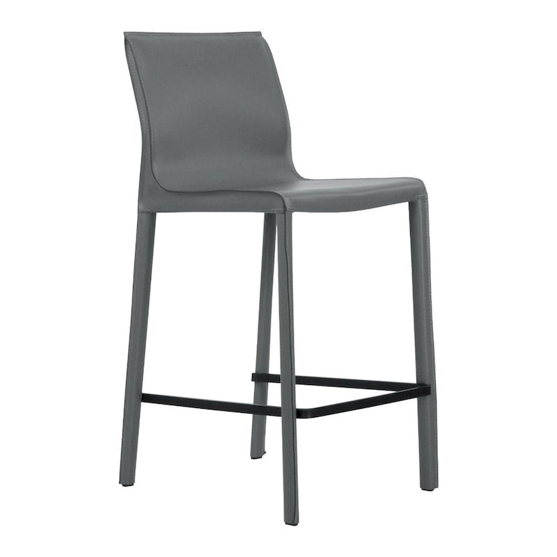 Taburete moderno de cuero para barra