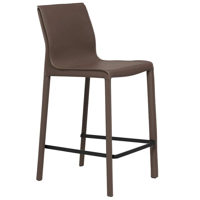 Taburete moderno de cuero para barra