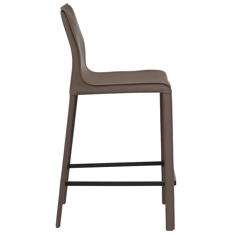 Taburete moderno de cuero para barra