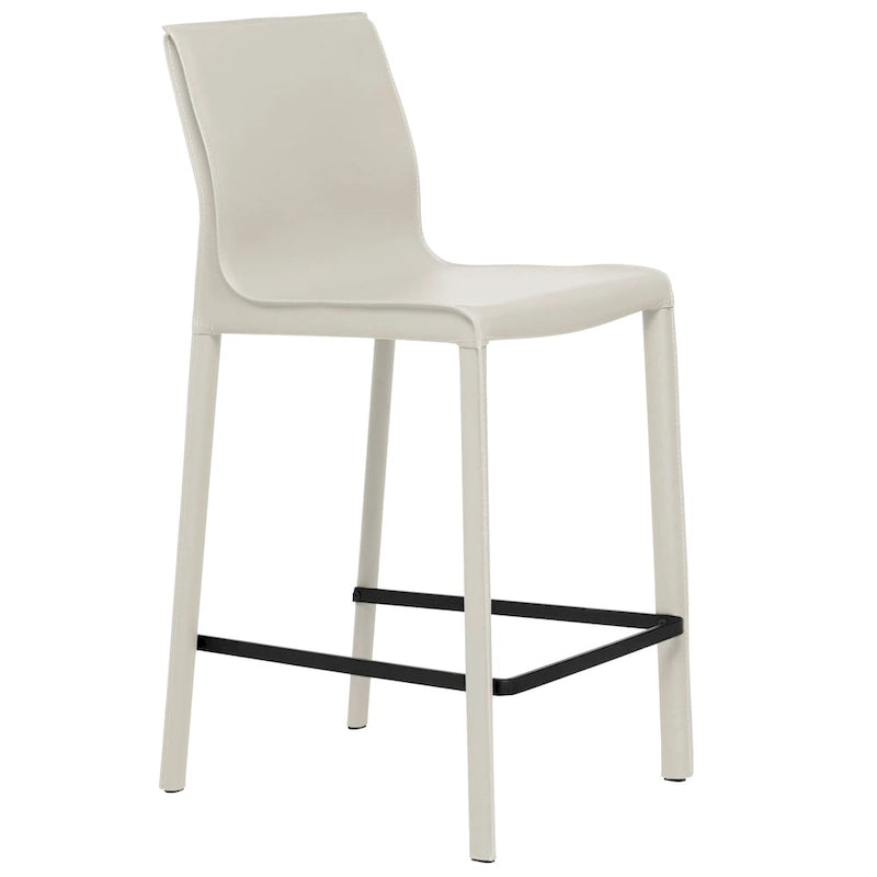 Taburete moderno de cuero para barra