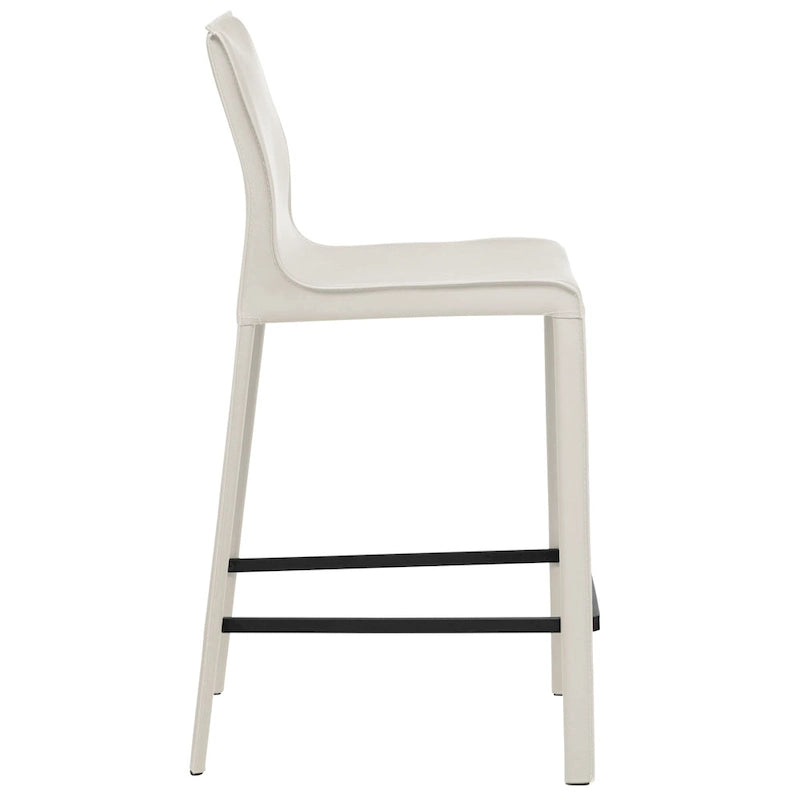Taburete moderno de cuero para barra