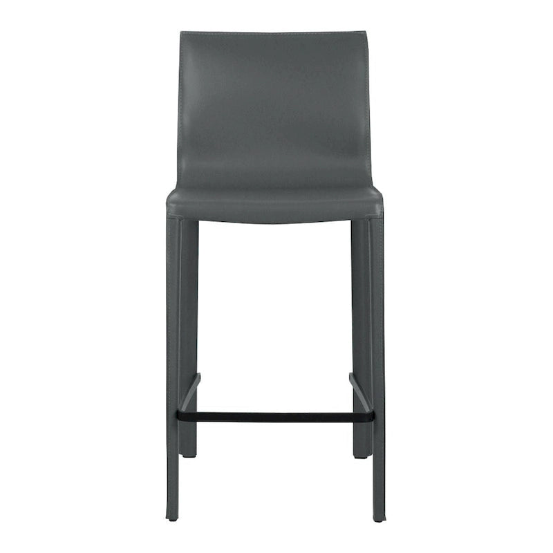 Taburete moderno de cuero para barra