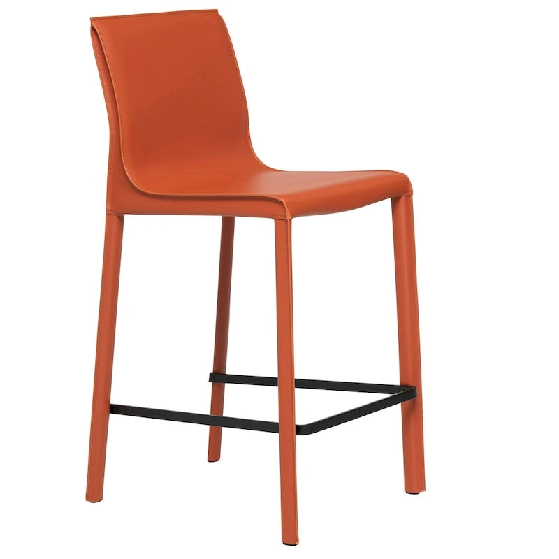 Taburete moderno de cuero para barra