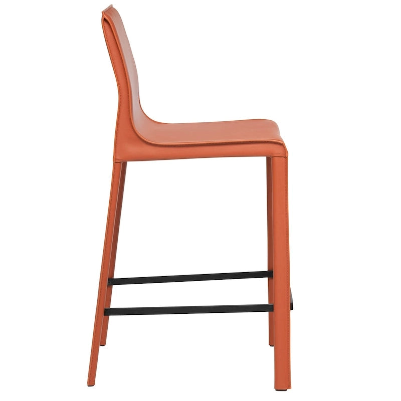Taburete moderno de cuero para barra