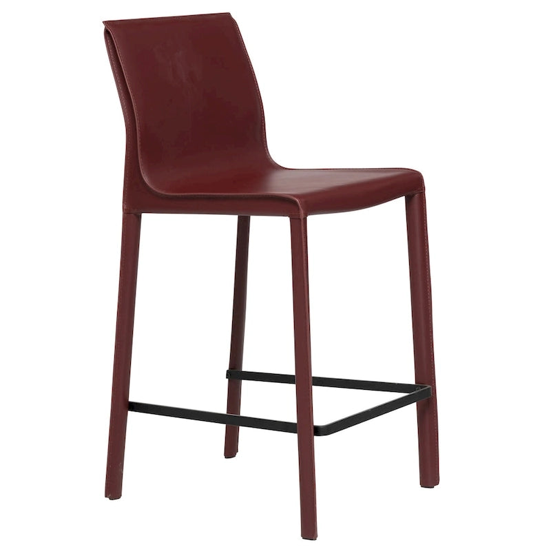 Taburete moderno de cuero para barra