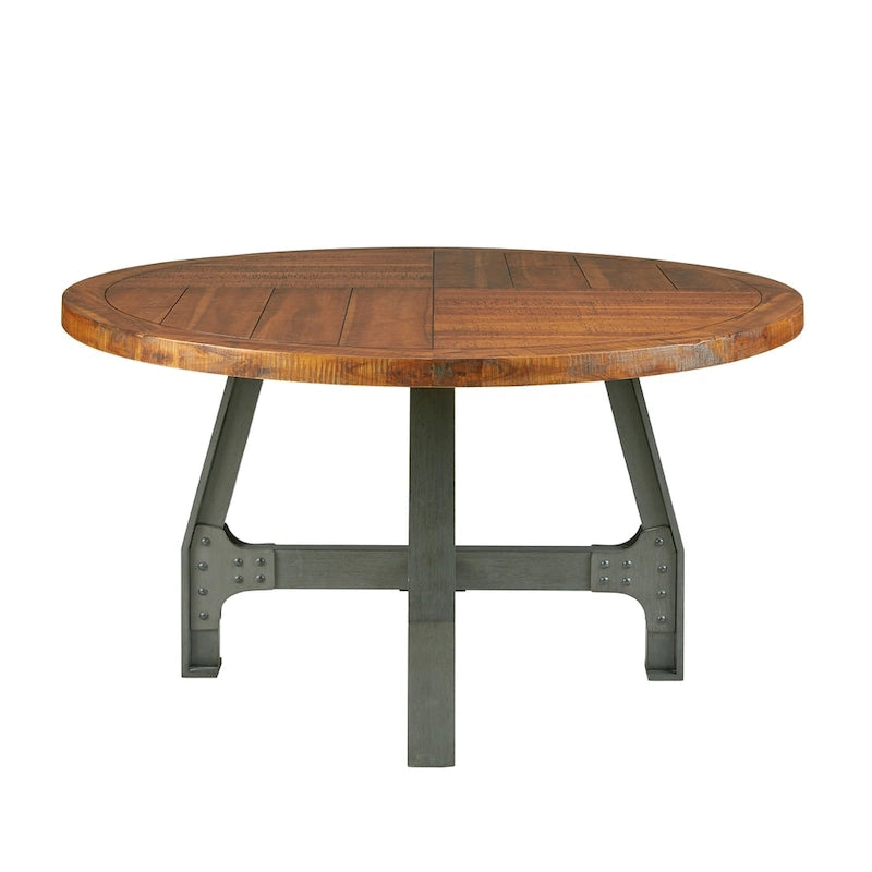 Table ronde à manger/de réception - ambre/graphite