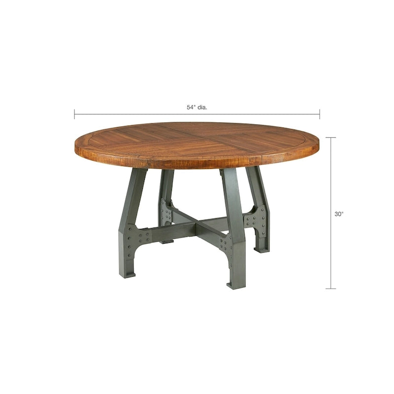 Table ronde à manger/de réception - ambre/graphite