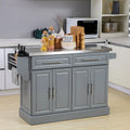 Isla de cocina con ruedas y almacenamiento, carrito de cocina portátil con superficie de acero inoxidable, gris
