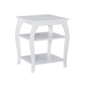 Table d’appoint de style campagne en bois avec 2 étagères