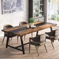 Mesa de comedor para 8 personas, mesa rectangular de cocina de madera de 70.87 pulgadas