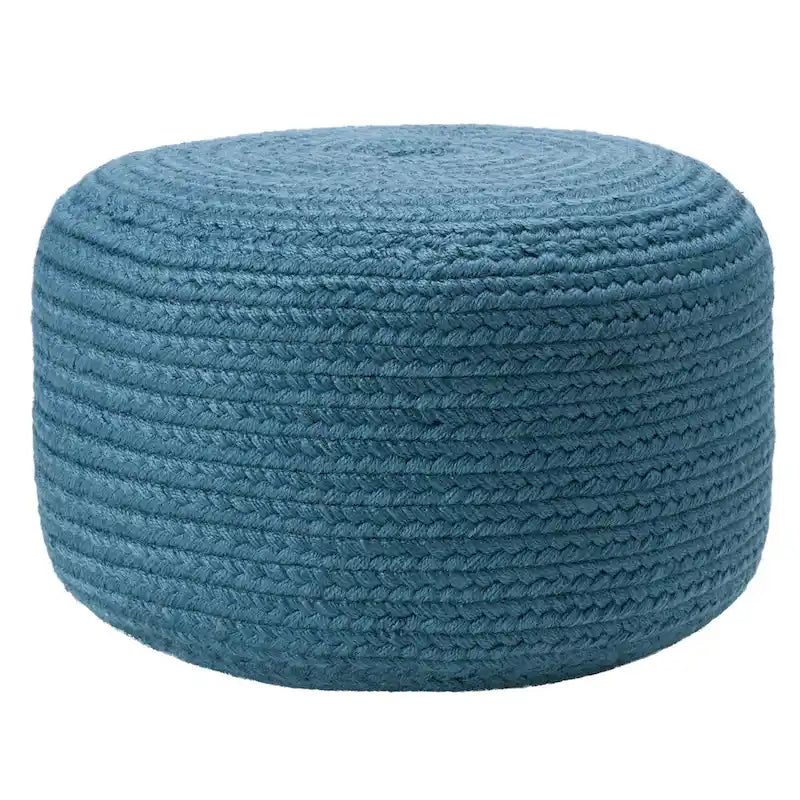 Runder Sitzpouf aus Polyester für drinnen und draußen - 18X18X12