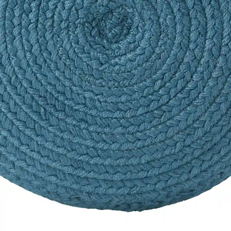 Runder Sitzpouf aus Polyester für drinnen und draußen - 18X18X12