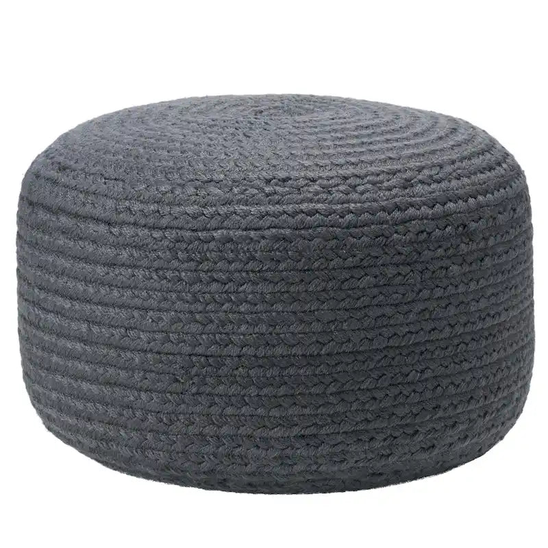 Runder Sitzpouf aus Polyester für drinnen und draußen - 18X18X12