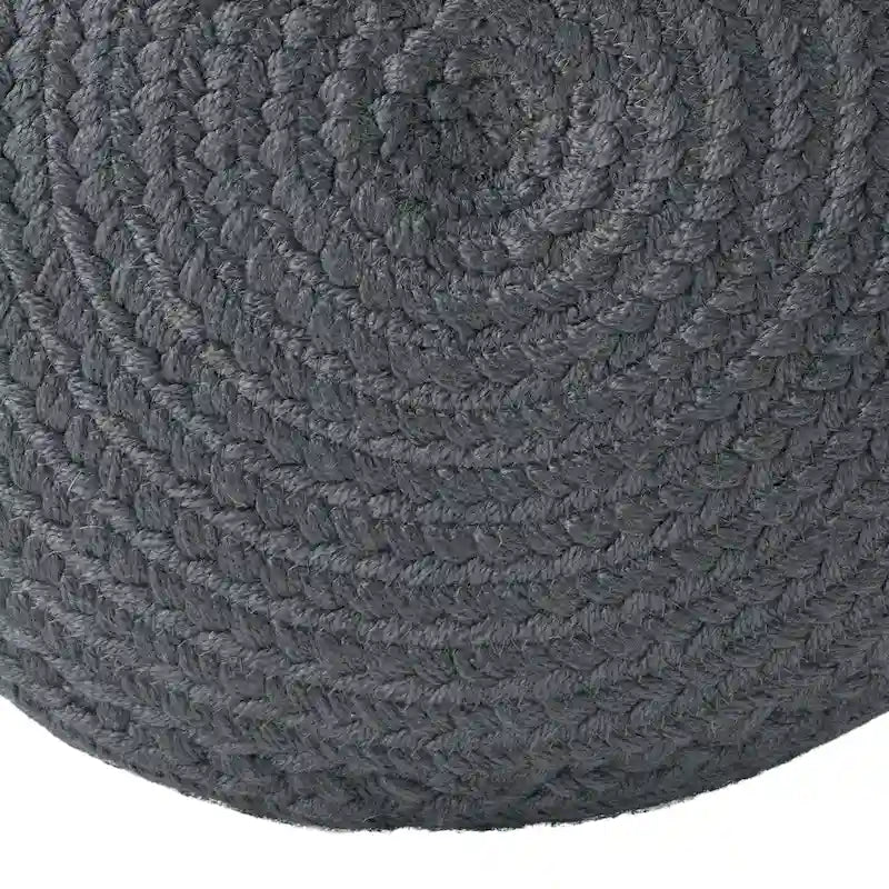Runder Sitzpouf aus Polyester für drinnen und draußen - 18X18X12