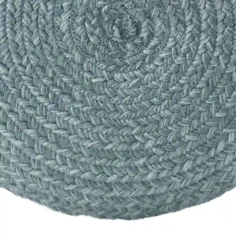 Runder Sitzpouf aus Polyester für drinnen und draußen - 18X18X12