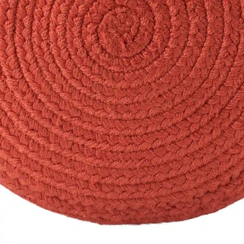 Runder Sitzpouf aus Polyester für drinnen und draußen - 18X18X12