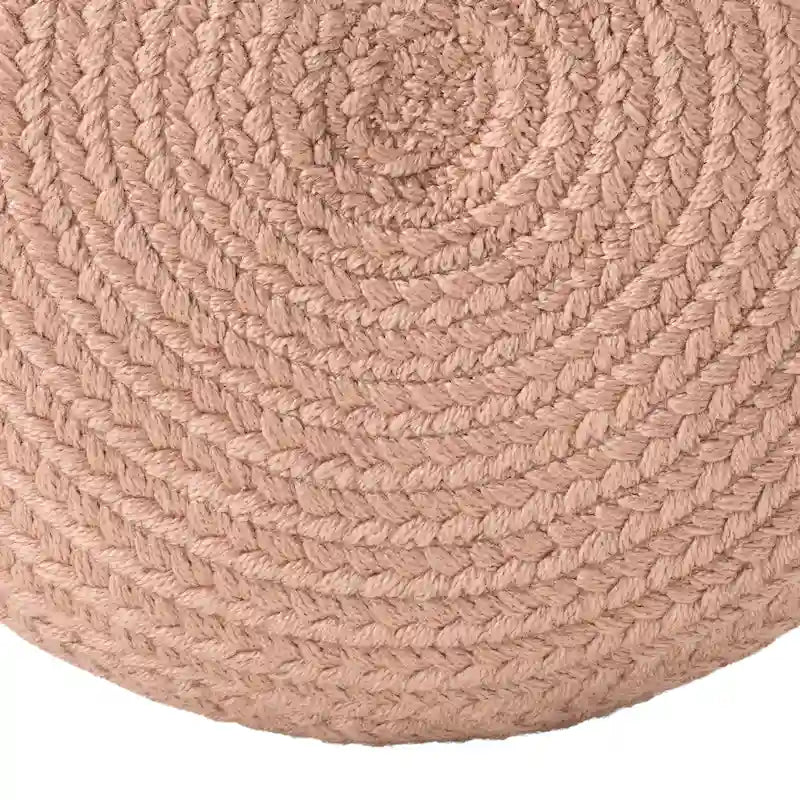Runder Sitzpouf aus Polyester für drinnen und draußen - 18X18X12